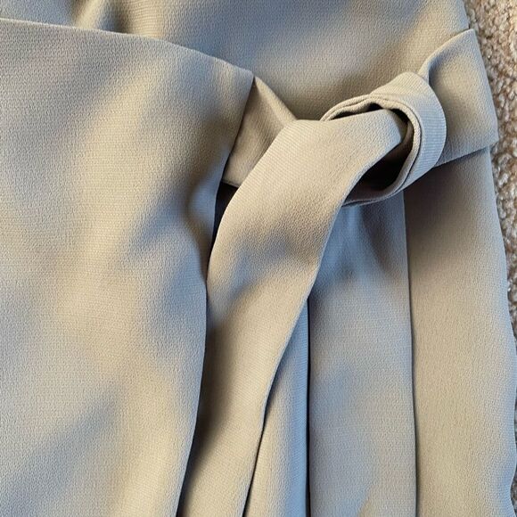 Topshop Wrap Mini Skirt with Tie Detail . Grey US 4 - Picture 7 of 10